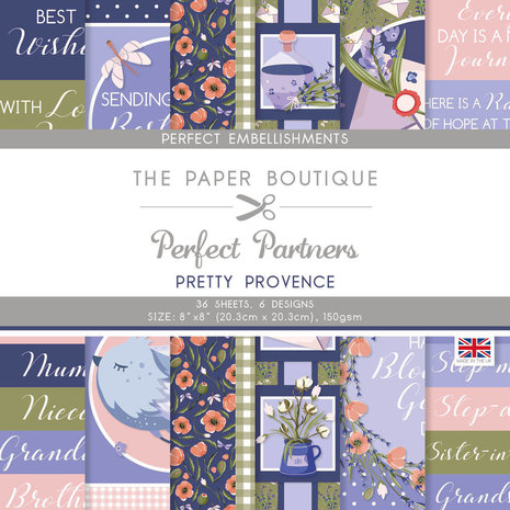 The Paper Boutique Perfect Partners Pretty Provence 8x8 Inch Embellishment Pad (PB1901) (OUTLET) The Paper Boutique Perfect Partners Pretty Provence 8x8 Inch Embellishment Pad (PB1901) (OUTLET)