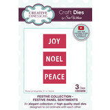Creative Expressions Sue Wilson Craft Die Festive Panel Sentiments (CED3256) (OUTLET)