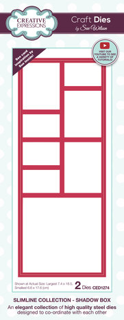 Creative Expressions Sue Wilson Craft Die Slimline Shadow Box (CED1274) (OUTLET)