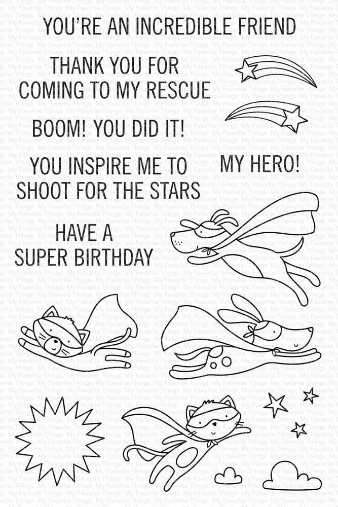 My Favorite Things To the Rescue Clear Stamps (CS-712) (OUTLET)