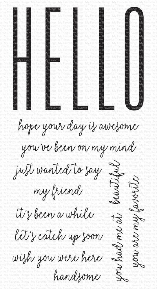 My Favorite Things How to Say Hello Clear Stamps (CS-715) (OUTLET)