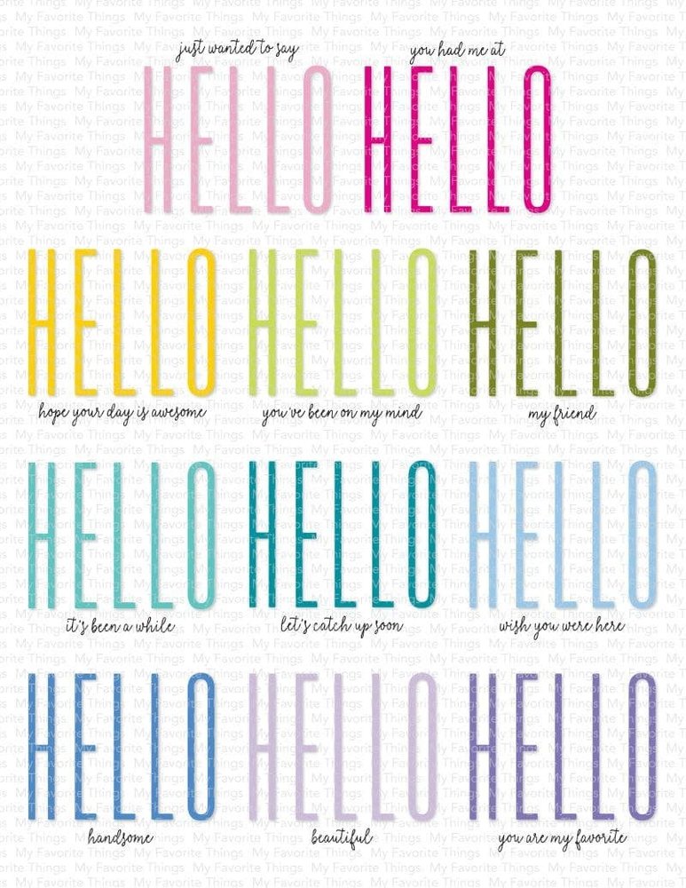 My Favorite Things How to Say Hello Clear Stamps (CS-715) (OUTLET)