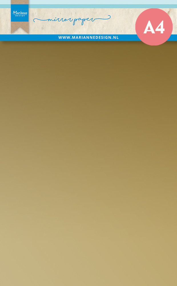 Marianne Design Mirror Paper A4 Gold (5pcs) (CA3177) Marianne Design Mirror Paper A4 Gold (5pcs) (CA3177)