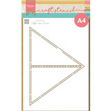 Marianne Design Craft Stencil A4 Anja's Triangle Card (PS8131) (DISCONTINUED)