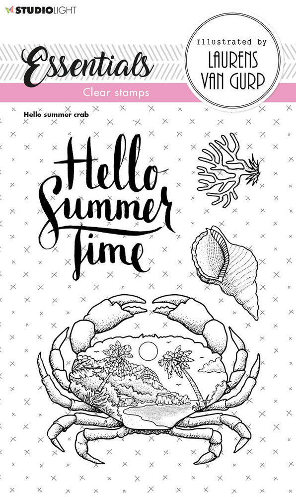 Studio Light Hello Summer Crab Essentials Clear Stamps (BL-ES-STAMP254) (OUTLET)