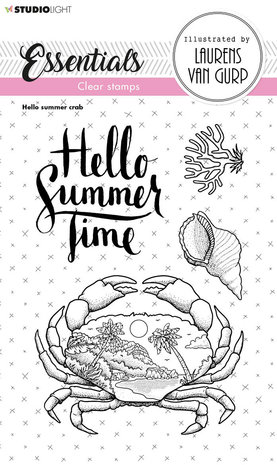 Studio Light Hello Summer Crab Essentials Clear Stamps (BL-ES-STAMP254) (OUTLET)