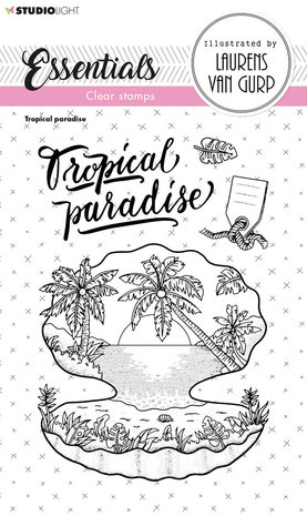 Studio Light Tropical Paradise Essentials Clear Stamps (BL-ES-STAMP257) (OUTLET)