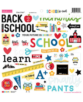 Bella BLVD School Is Cool Chipboard Icons (BB2570) (OUTLET)