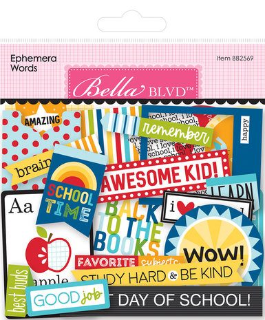 Bella BLVD School Is Cool Ephemera Words (BB2569) (OUTLET)
