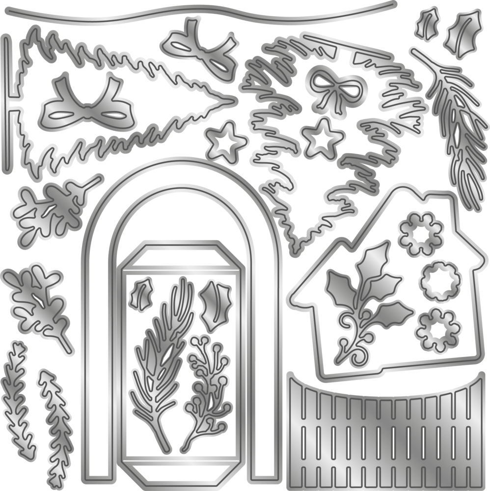 Gemini Christmas 3D Scene Builder Stamp & Die Christmas Cottage (GEM-STD-3DSB-CCOT) (DISCONTINUED)