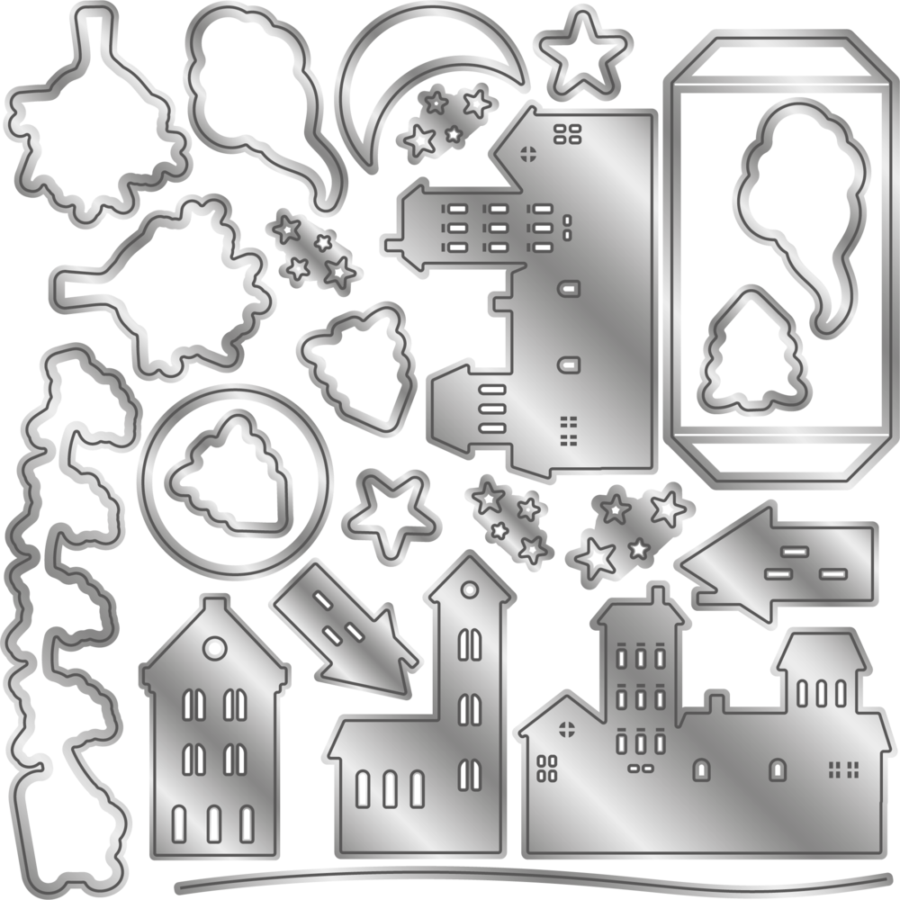 Gemini Christmas 3D Scene Builder Stamp & Die Christmas Eve (GEM-STD-3DSB-CEVE) (DISCONTINUED)