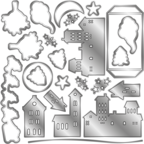 Gemini Christmas 3D Scene Builder Stamp & Die Christmas Eve (GEM-STD-3DSB-CEVE) (DISCONTINUED)