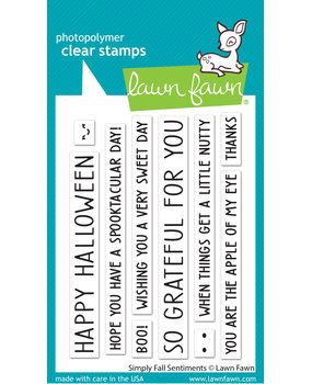 Lawn Fawn Simply Fall Sentiments Clear Stamps (LF2934) (OUTLET)