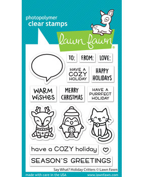 Lawn Fawn Say What? Holiday Critters Clear Stamps (LF2690) (OUTLET)