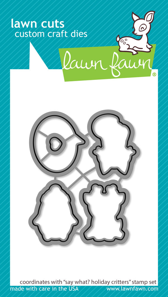 Lawn Fawn Say What? Holiday Critters Dies (LF2952) (DISCONTINUED)