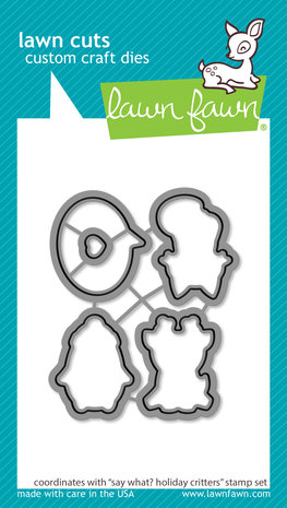 Lawn Fawn Say What? Holiday Critters Dies (LF2952) (DISCONTINUED)