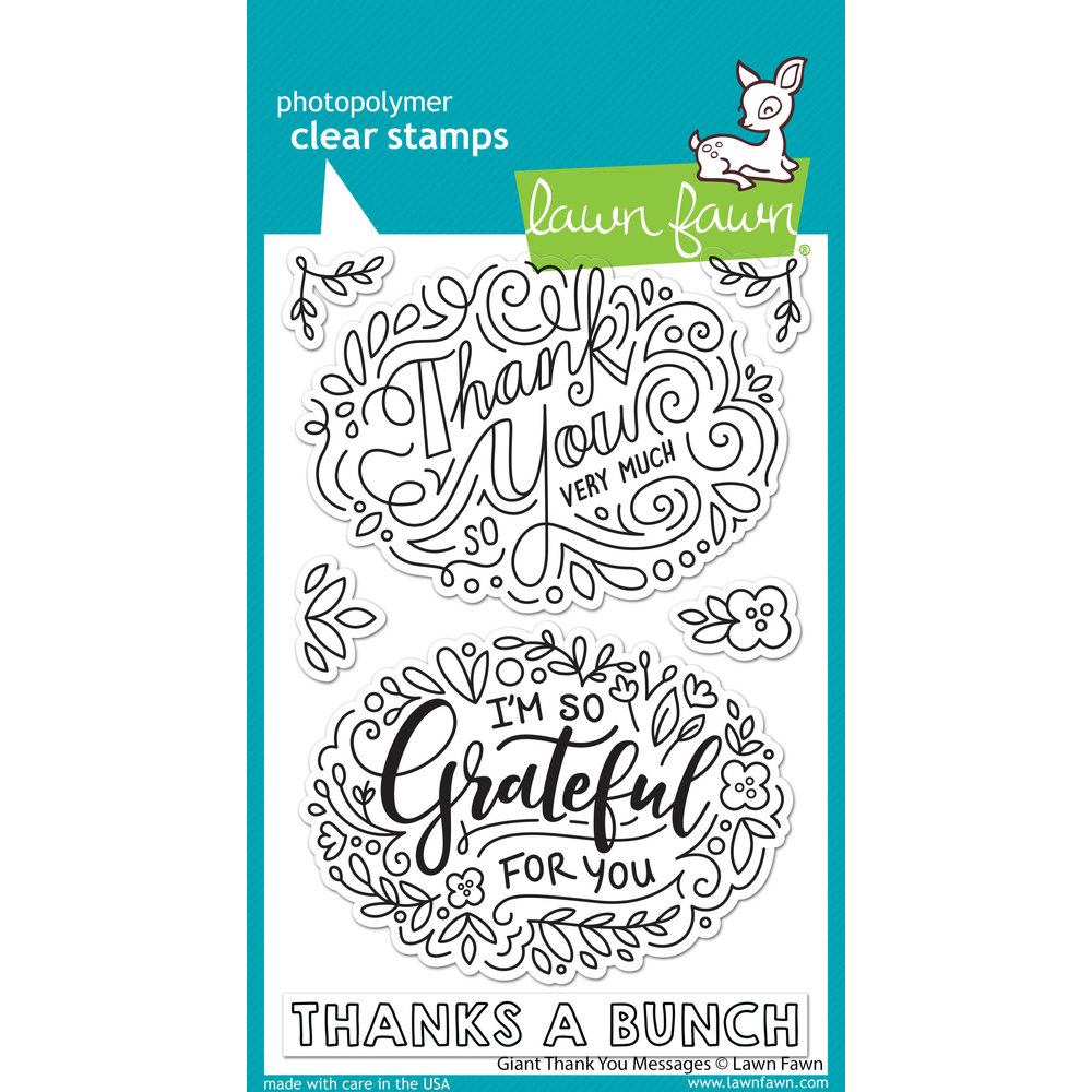 Giant Thank You Messages Clear Stamps (LF2935) - Craftlines B.V.