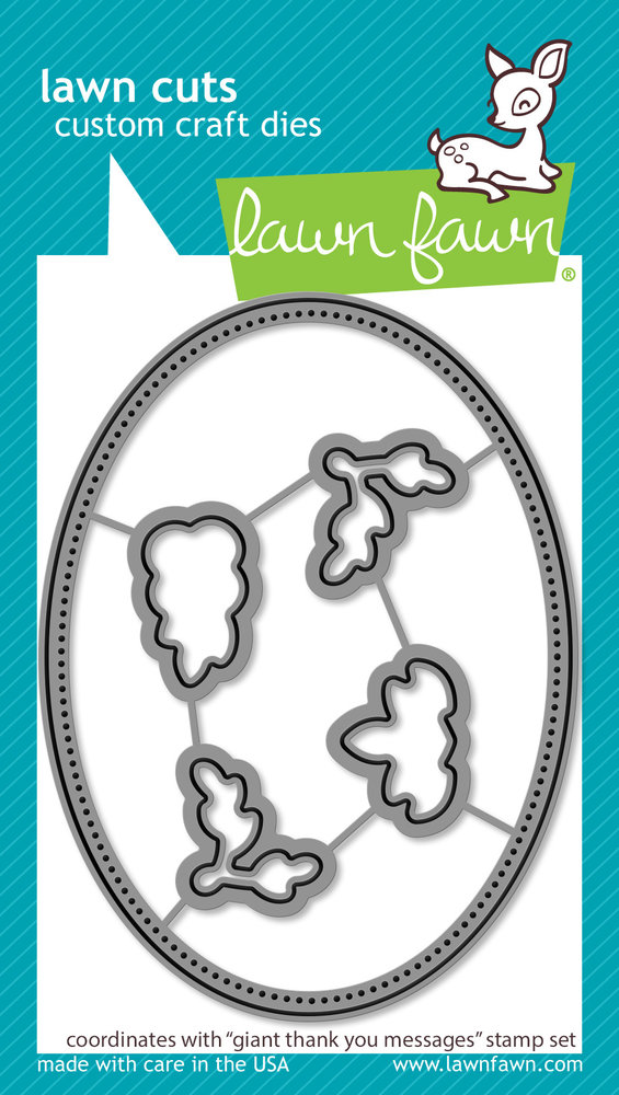 Lawn Fawn Giant Thank You Messages Dies (LF2936) (OUTLET)