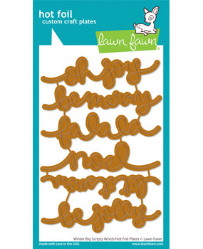 Lawn Fawn Winter Big Scripty Words Hot Foil Plates (LF2978) (OUTLET)
