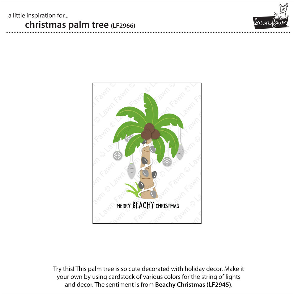 Lawn Fawn Christmas Palm Tree Dies (LF2966) (DISCONTINUED)