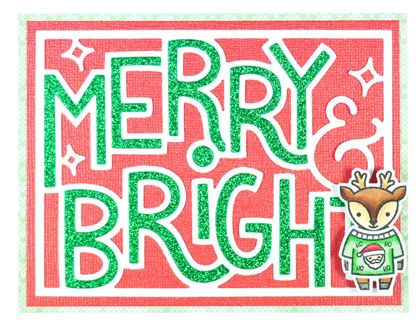 Lawn Fawn Giant Outlined Merry & Bright Dies (LF2973) (OUTLET) Lawn Fawn Giant Outlined Merry & Bright Dies (LF2973) (OUTLET)