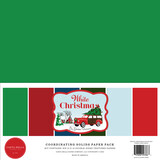 Carta Bella White Christmas 12x12 Inch Coordinating Solids Paper Pack (CBWC156015) (OUTLET)