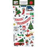 Carta Bella White Christmas Chipboard Accents (CBWC156021) (OUTLET)