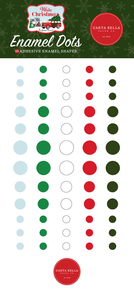 Carta Bella White Christmas Enamel Dots (CBWC156028) (OUTLET)