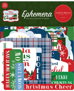 Carta Bella White Christmas Ephemera (CBWC156024) (OUTLET)