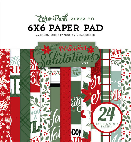 Echo Park Christmas Salutations No. 2 6x6 Inch Paper Pad (CSA289023) (DISCONTINUED) Echo Park Christmas Salutations No. 2 6x6 Inch Paper Pad (CSA289023) (DISCONTINUED)