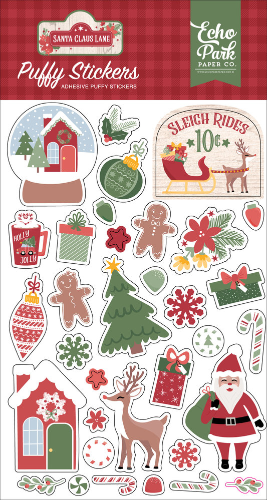 Echo Park Santa Claus Lane Puffy Stickers (SCL287066) (DISCONTINUED)