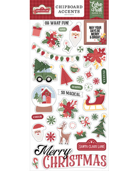 Echo Park Santa Claus Lane Chipboard Accents (SCL287021) (DISCONTINUED)