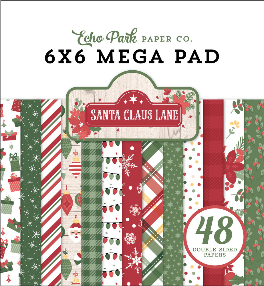 Echo Park Santa Claus Lane 6x6 Inch Cardmakers Mega Pad (SCL287031) (DISCONTINUED) Echo Park Santa Claus Lane 6x6 Inch Cardmakers Mega Pad (SCL287031) (DISCONTINUED)