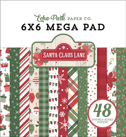 Echo Park Santa Claus Lane 6x6 Inch Cardmakers Mega Pad (SCL287031) (DISCONTINUED) Echo Park Santa Claus Lane 6x6 Inch Cardmakers Mega Pad (SCL287031) (DISCONTINUED)
