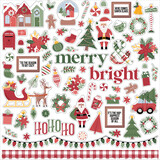 Echo Park Santa Claus Lane 12x12 Inch Element Sticker (SCL287014) (DISCONTINUED)