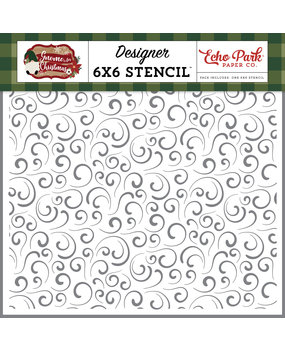 Echo Park Snowy Swirls Stencil (GFC290034) (DISCONTINUED)