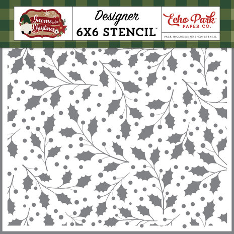 Echo Park Holly Days Stencil (GFC290036) (DISCONTINUED)