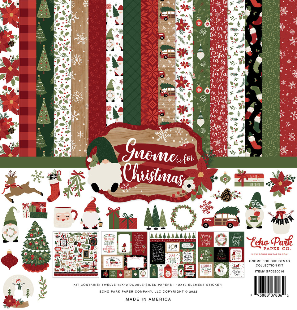 Echo Park Gnome For Christmas 12x12 Inch Collection Kit (GFC290016) (DISCONTINUED)