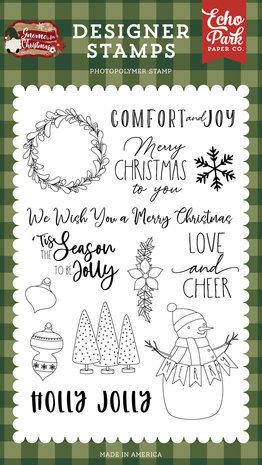 Echo Park Comfort And Joy Clear Stamps (GFC290045) (DISCONTINUED)