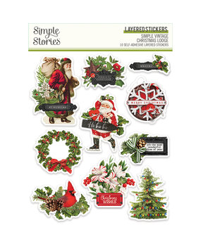 Simple Stories Simple Vintage Christmas Lodge Layered Stickers (18428) (DISCONTINUED)