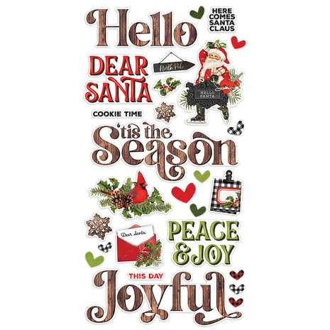 Simple Stories Simple Vintage Christmas Lodge Foam Stickers (18427) (DISCONTINUED)