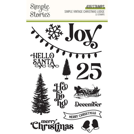 Simple Stories Simple Vintage Christmas Lodge Clear Stamps (18420) (DISCONTINUED)