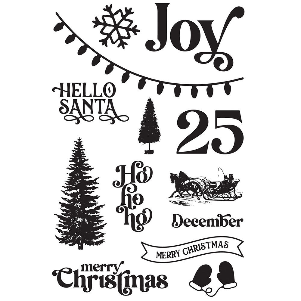 Simple Stories Simple Vintage Christmas Lodge Clear Stamps (18420) (DISCONTINUED)