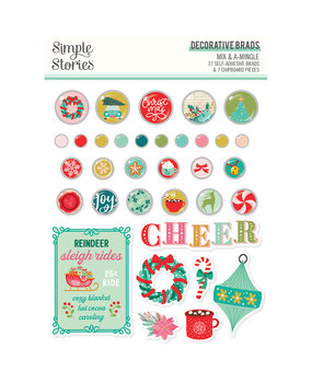 Simple Stories Mix & A-Mingle Decorative Brads (18523) (DISCONTINUED) Simple Stories Mix & A-Mingle Decorative Brads (18523) (DISCONTINUED)