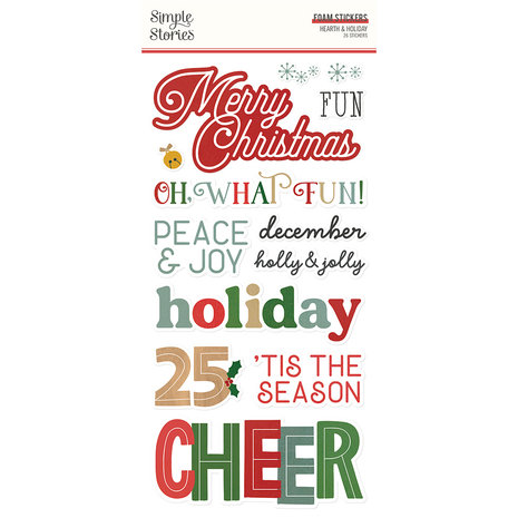 Simple Stories Hearth & Holiday Foam Stickers (18222) (DISCONTINUED)