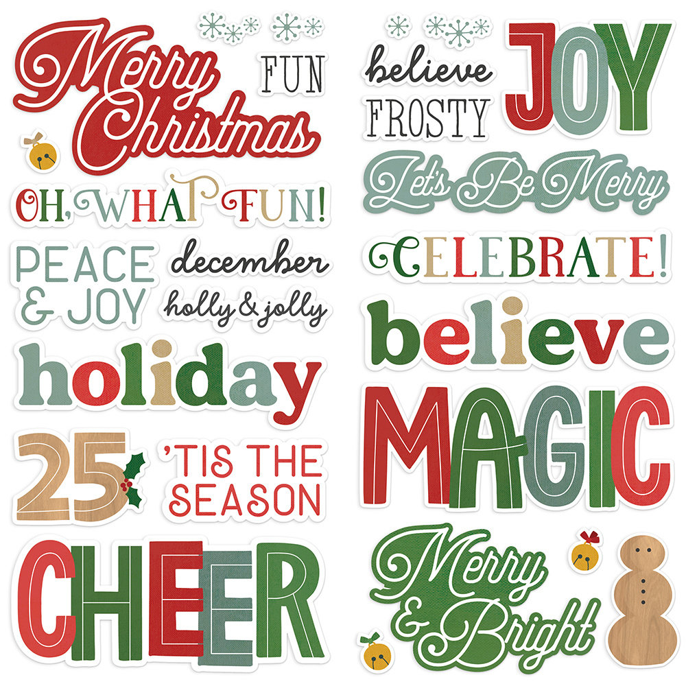 Simple Stories Hearth & Holiday Foam Stickers (18222) (DISCONTINUED)