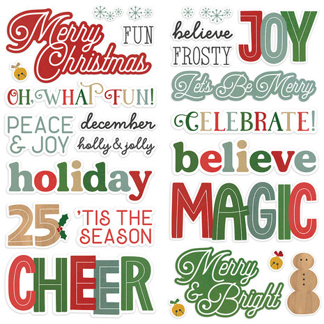 Simple Stories Hearth & Holiday Foam Stickers (18222) (DISCONTINUED)