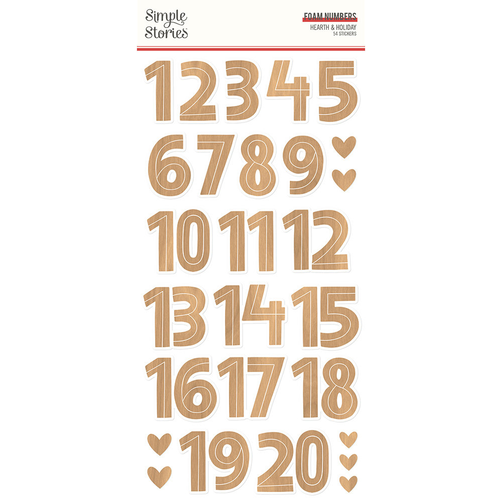 Simple Stories Hearth & Holiday Foam Numbers (18223) (OUTLET)
