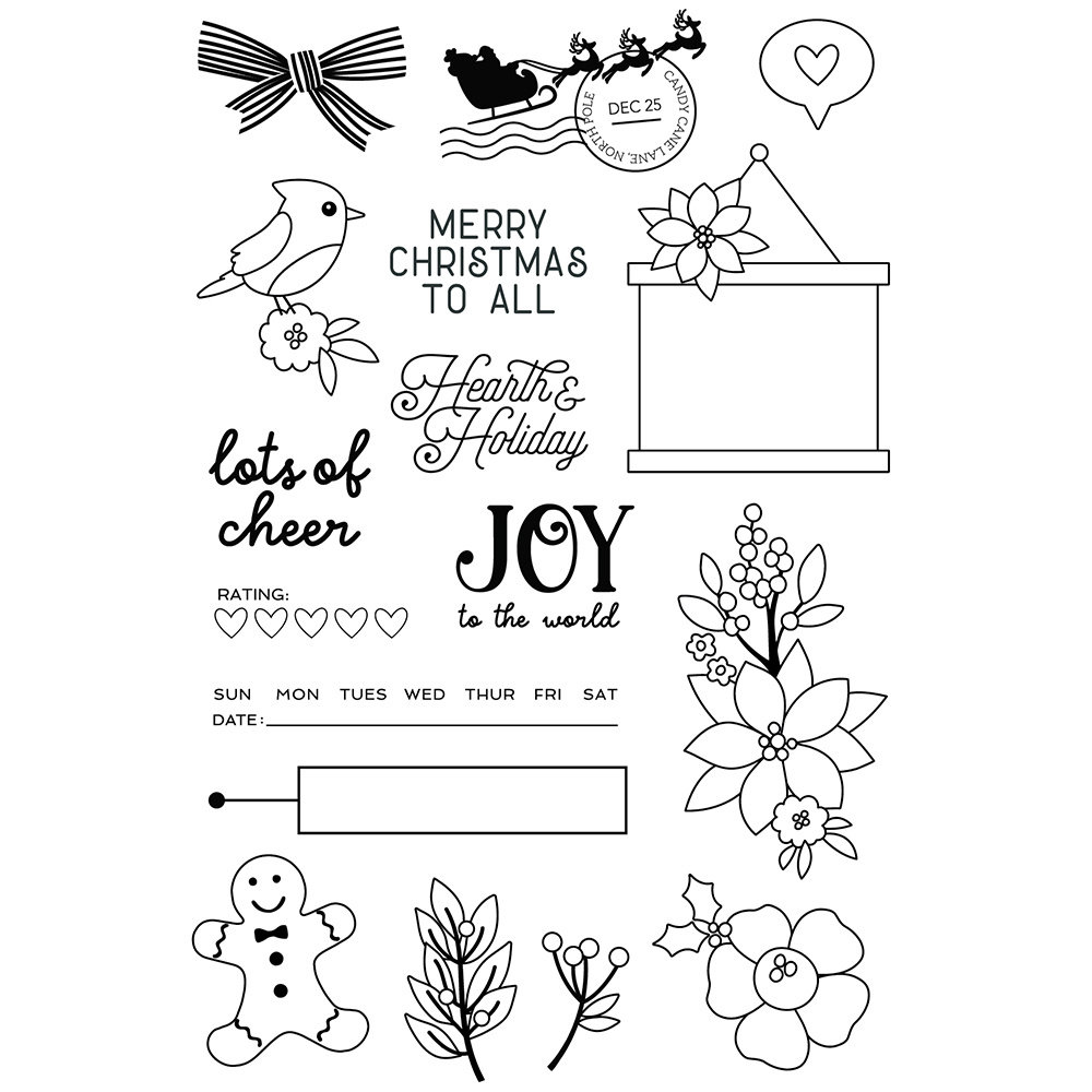 Simple Stories Hearth & Holiday Clear Stamps (18215) (OUTLET)