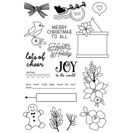Simple Stories Hearth & Holiday Clear Stamps (18215) (OUTLET)